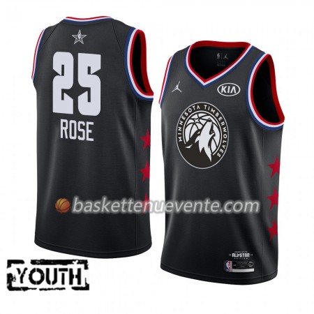 Maillot Basket Minnesota Timberwolves Derrick Rose 25 2019 All-Star Jordan Brand Noir Swingman - Enfant